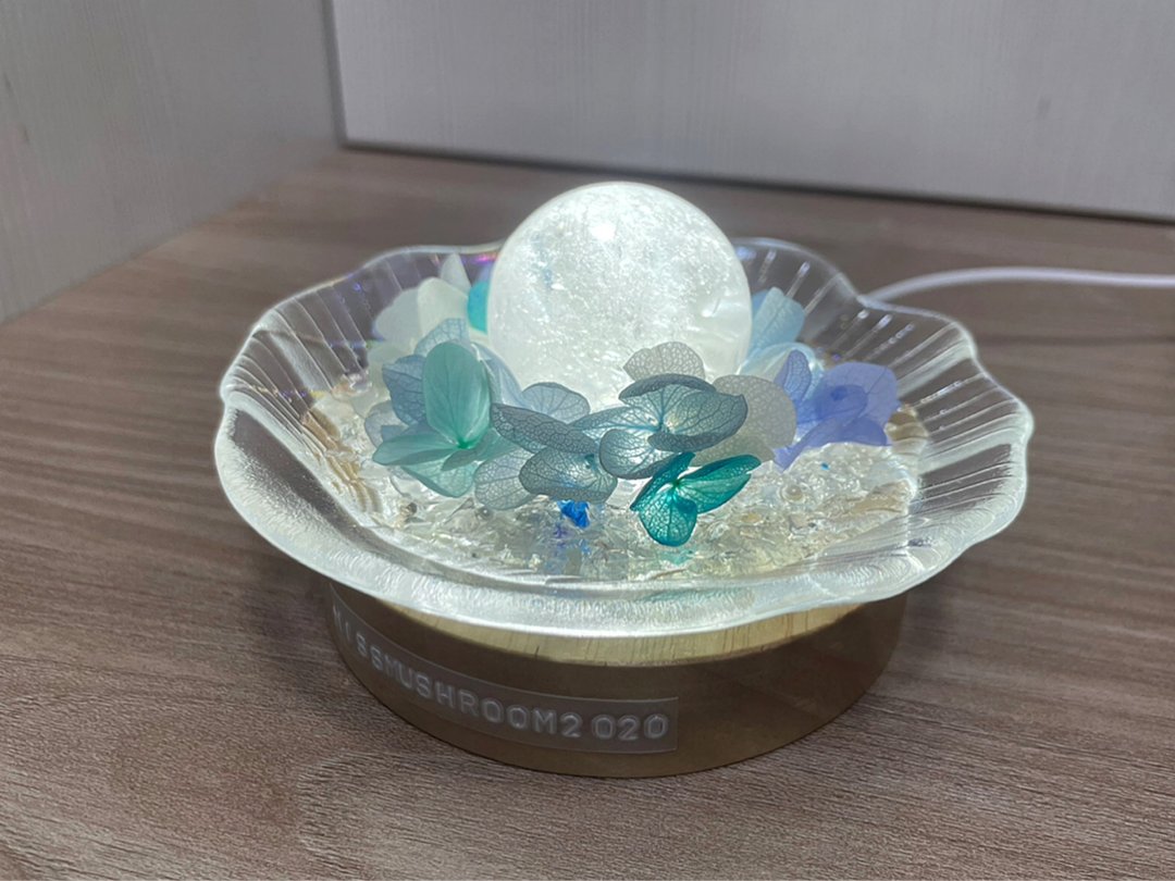订制 | 白晶珍珠贝壳小明灯 | 水晶 | 居家灯饰 - 摆饰 - 水晶 蓝色