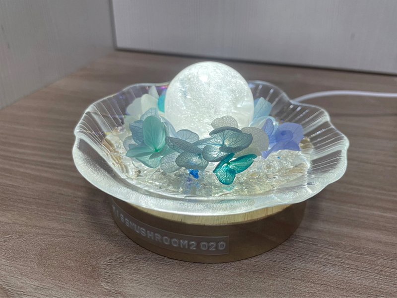 订制 | 白晶珍珠贝壳小明灯 | 水晶 | 居家灯饰 - 摆饰 - 水晶 蓝色