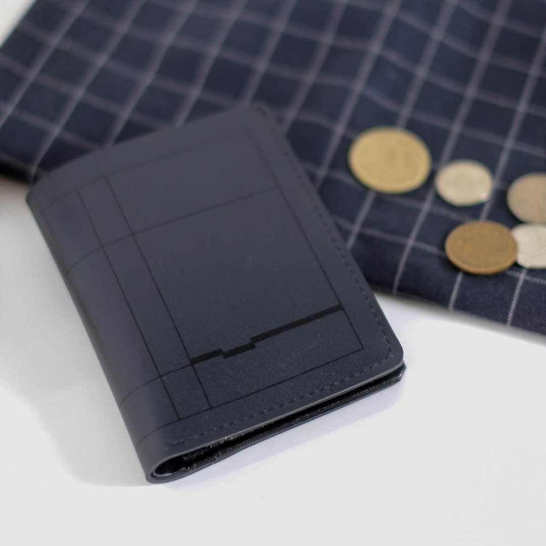 HIDDEN Wallet S - 雾黑玛瑙 随身皮夹 - 笔记本/手帐 - 乳胶 黑色
