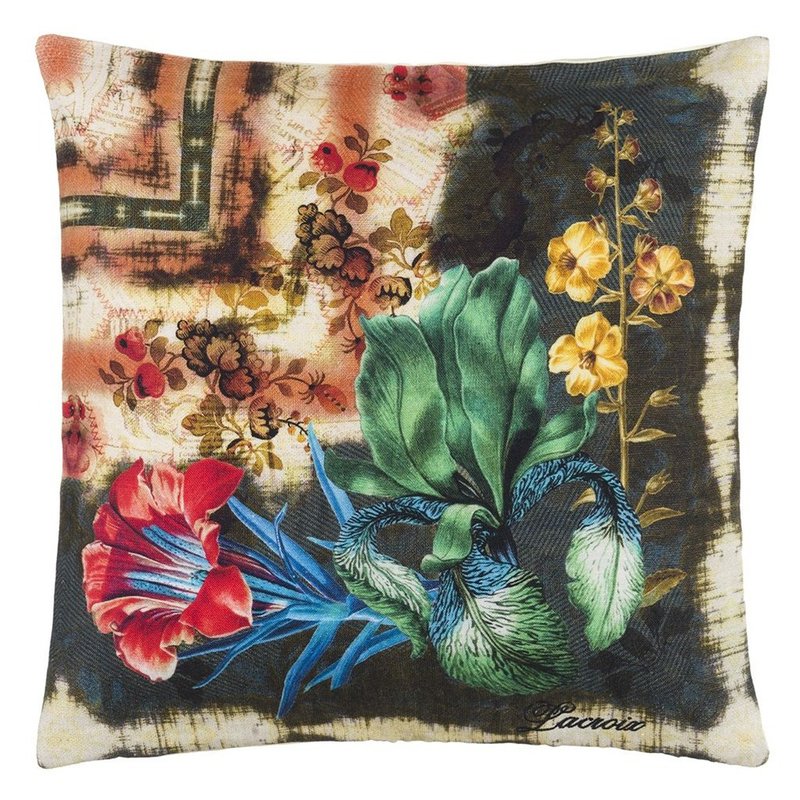 英国抱枕/靠枕 Gentiane Africana Argile - 40x40cm - 枕头/抱枕 - 亚麻 多色