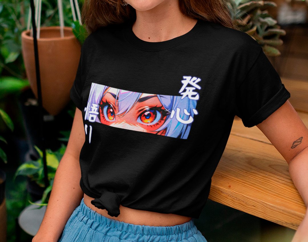 可爱动漫女孩 100% 纯棉男女皆宜 S 恤 - 女装 T 恤 - 棉 多色