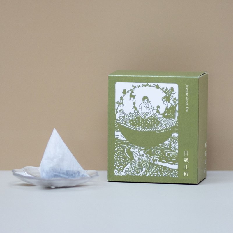 【日头正好】台湾味花茶-茉莉果香绿茶 传统窨制工艺x剪纸艺术 - 茶 - 其他材质 蓝色