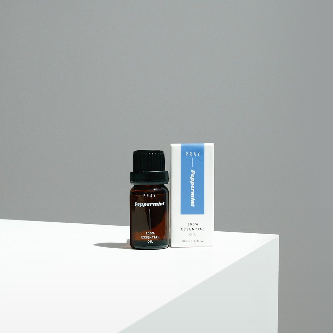 【韩国 PRAY】天然单方精油 - 胡椒薄荷 /10ml - 香薰/精油/线香 - 玻璃 蓝色
