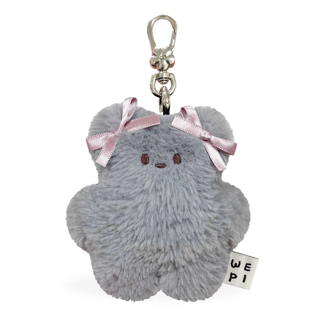 迷你 wepi bear - Ribbon munzzi (10厘米) / 手作芭蕾核心娃娃礼物 - 玩偶/公仔 - 其他材质 灰色