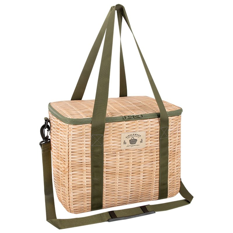 10L 防泼水保温袋 保冷袋 藤编款 台湾手工制造 - 露营用品 - 聚酯纤维 