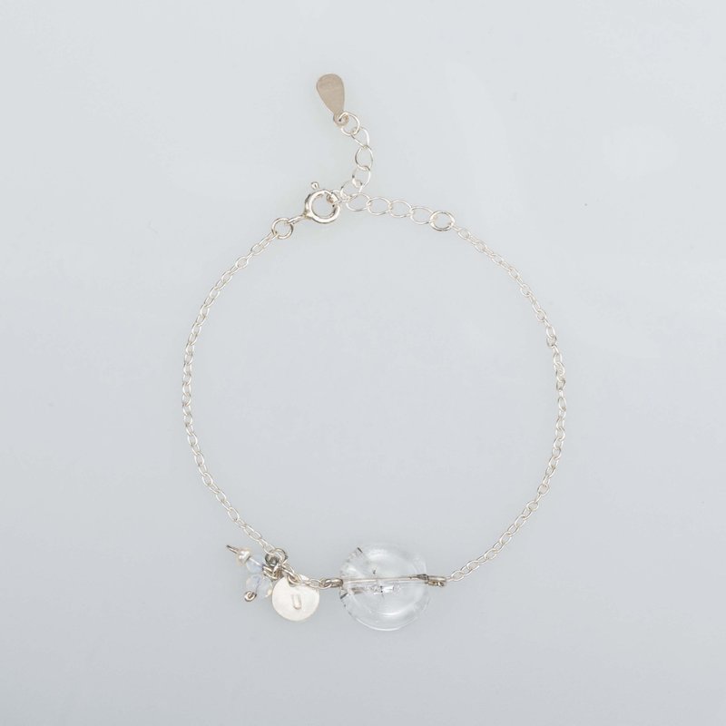 Azure 湛蓝透光手链 925银抗氧化 两色 - 手链/手环 - 半宝石 灰色