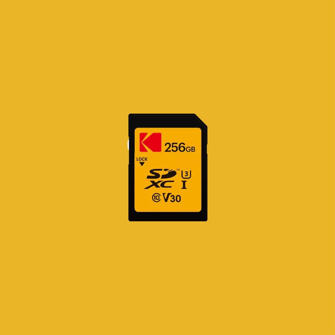 【Kodak 柯达】Kodak SD UHS-I A1 V30 4K相机记忆卡性能版 - U盘 - 塑料 黄色