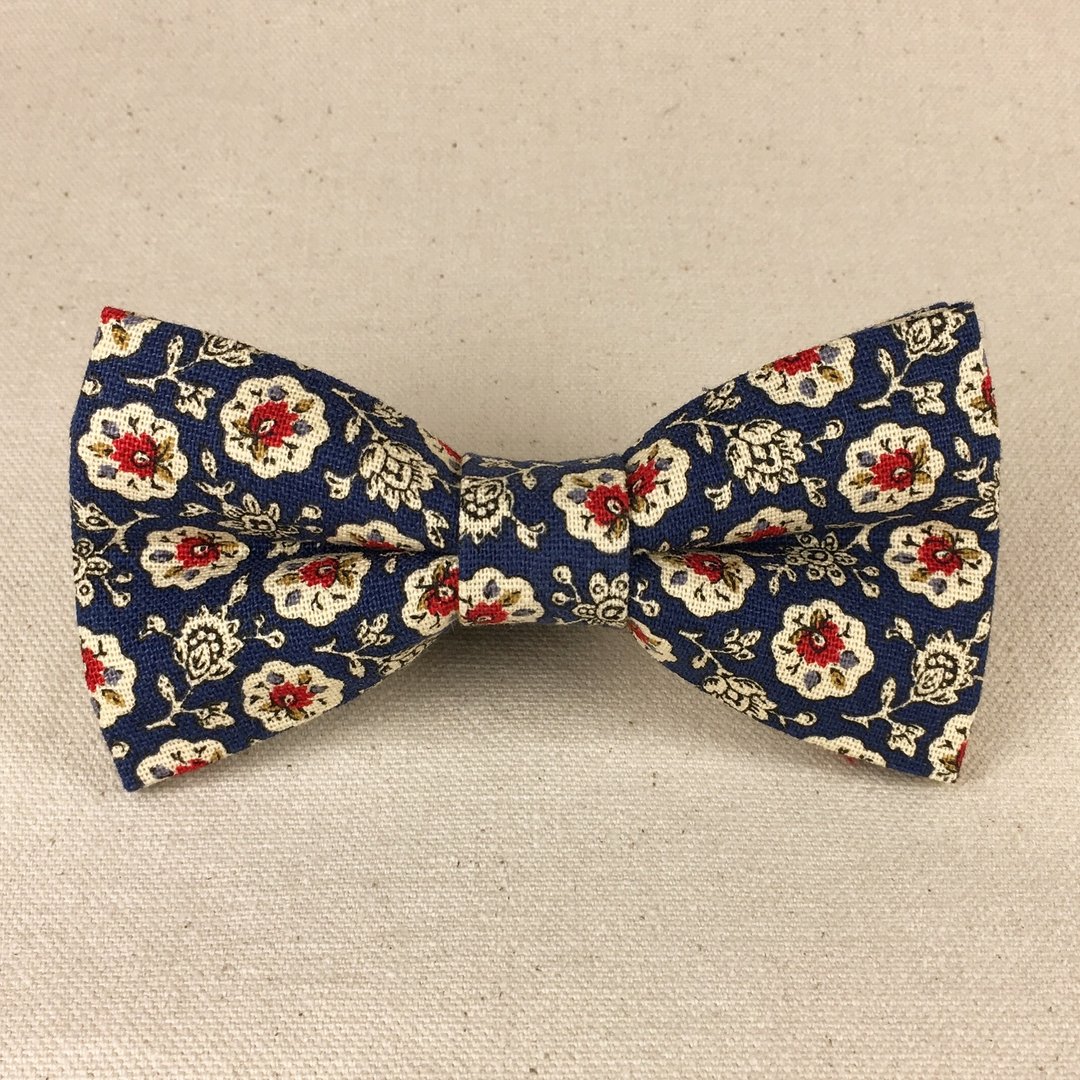 Mr.Tie 手工缝制领结 Hand Made Bow Tie 编号166 - 领带/领带夹 - 棉 蓝色