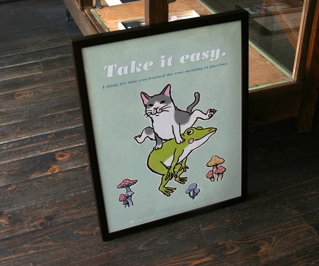 take it easy poster - 海报/装饰画/版画 - 纸 灰色