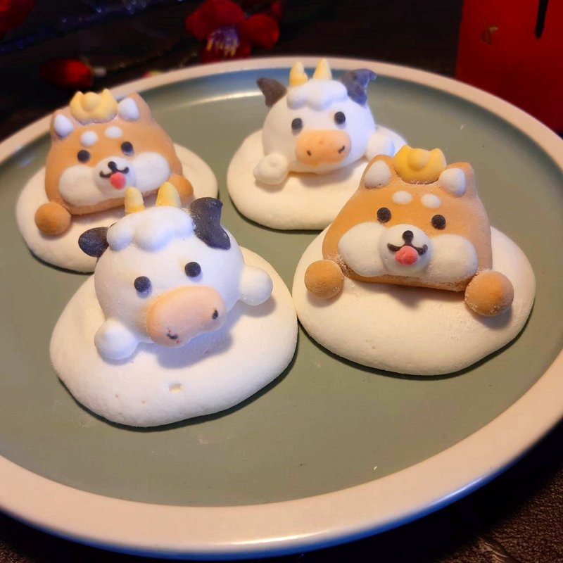 【2021 独家礼盒】牛到吉祥漂浮棉花糖礼盒 - 蛋糕/甜点 - 新鲜食材 红色