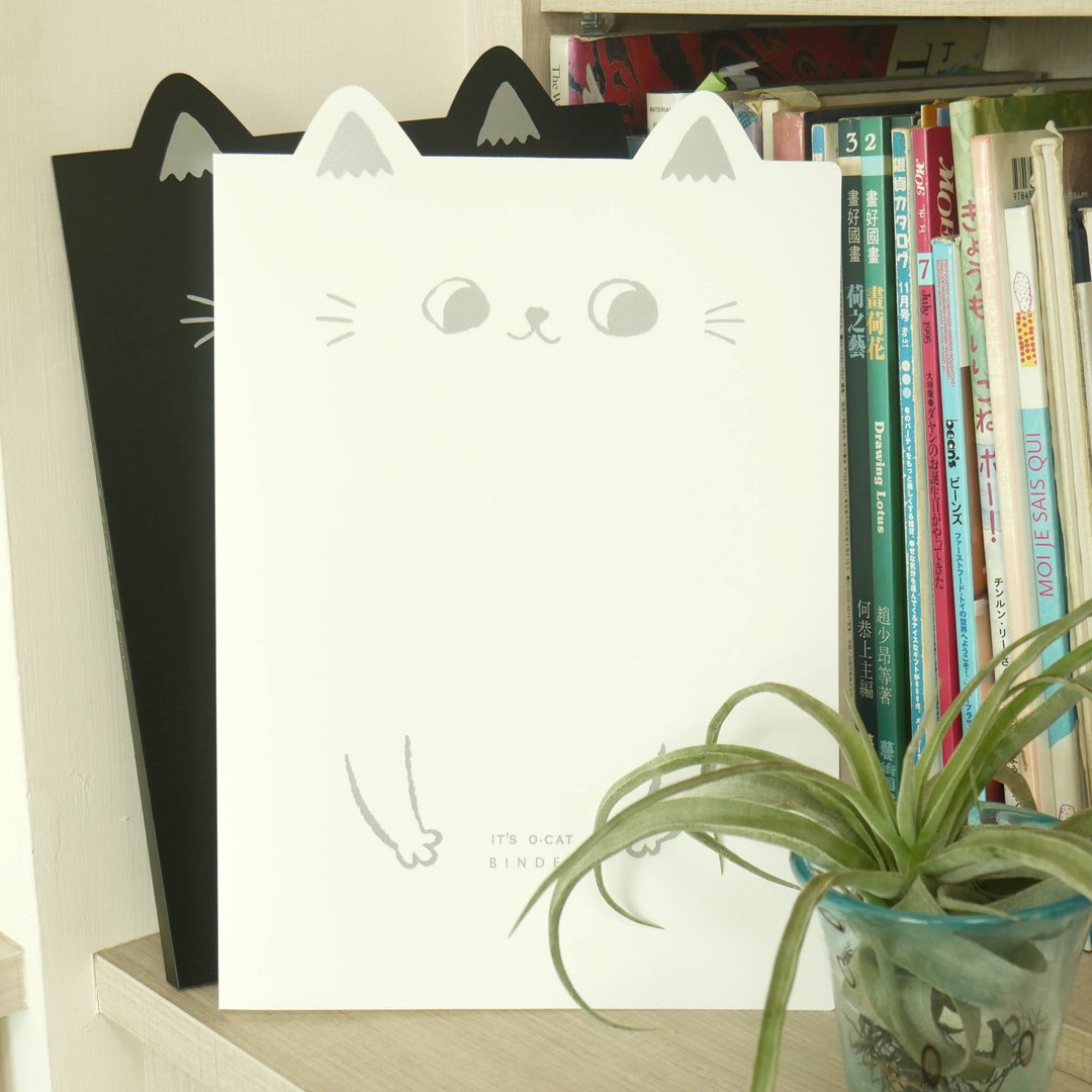 O-CAT－猫耳 20 入 PP 资料本。JBN-199 - 文件夹/资料夹 - 塑料 