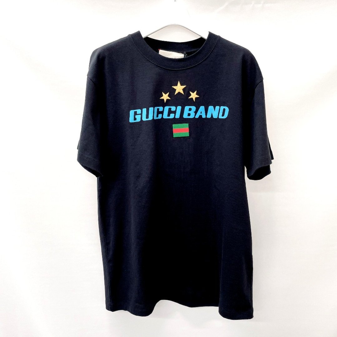 【日本直送 中古美品】GUCCI 古驰 短袖 T 恤 棉 黑色 GUCCIBAND 全新未使用品 - 女装 T 恤 - 棉 黑色