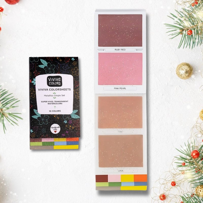 Viviva 旅行友善便携式 10 张手工金属水彩画 - 其他 - 纸 多色