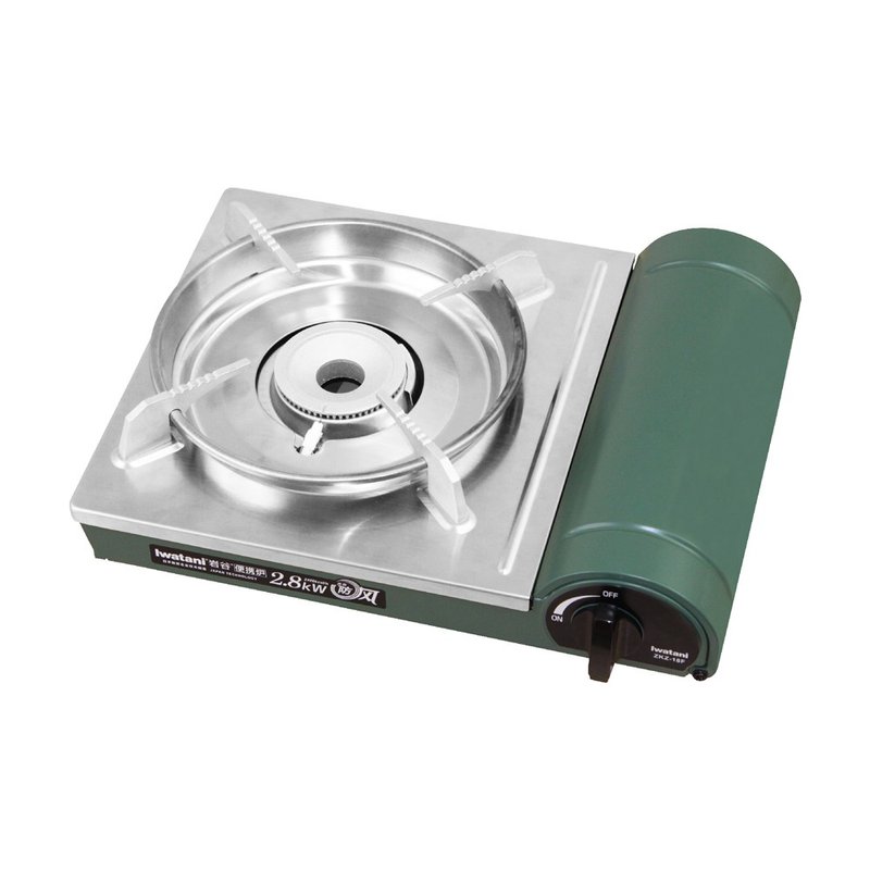 【Iwatani岩谷】绿卡高效防风型磁式瓦斯炉-2.8kW - 露营用品 - 其他材质 绿色