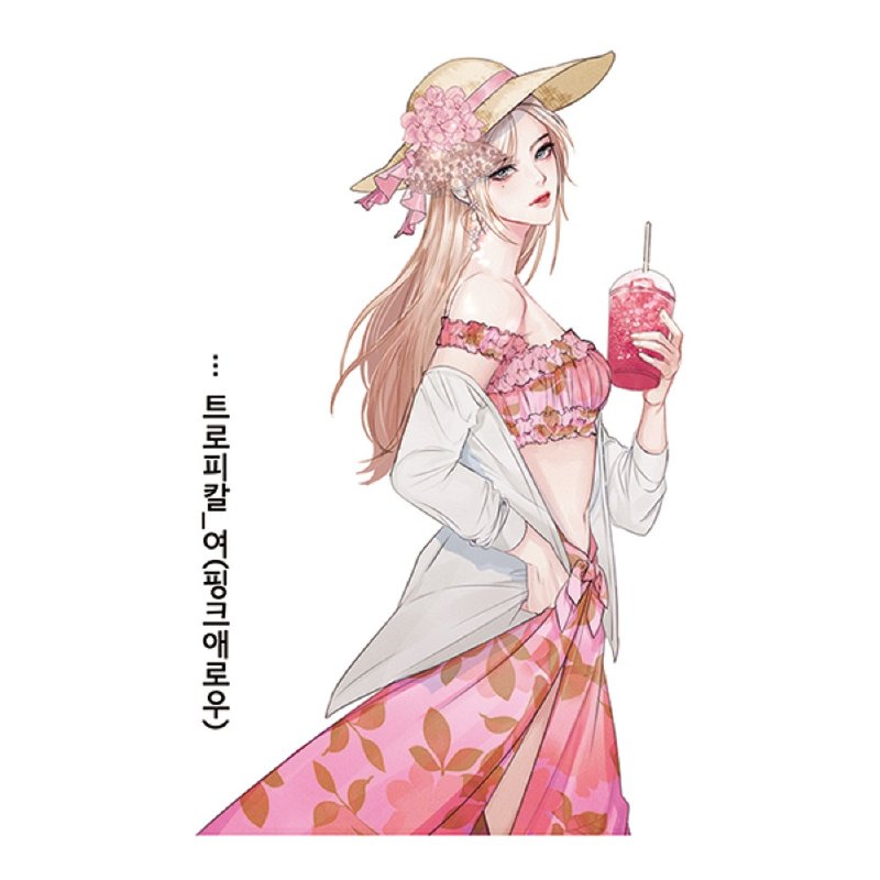 热带风情（5色）女孩贴纸 (honne market) blackraccoon - 贴纸 - 纸 多色
