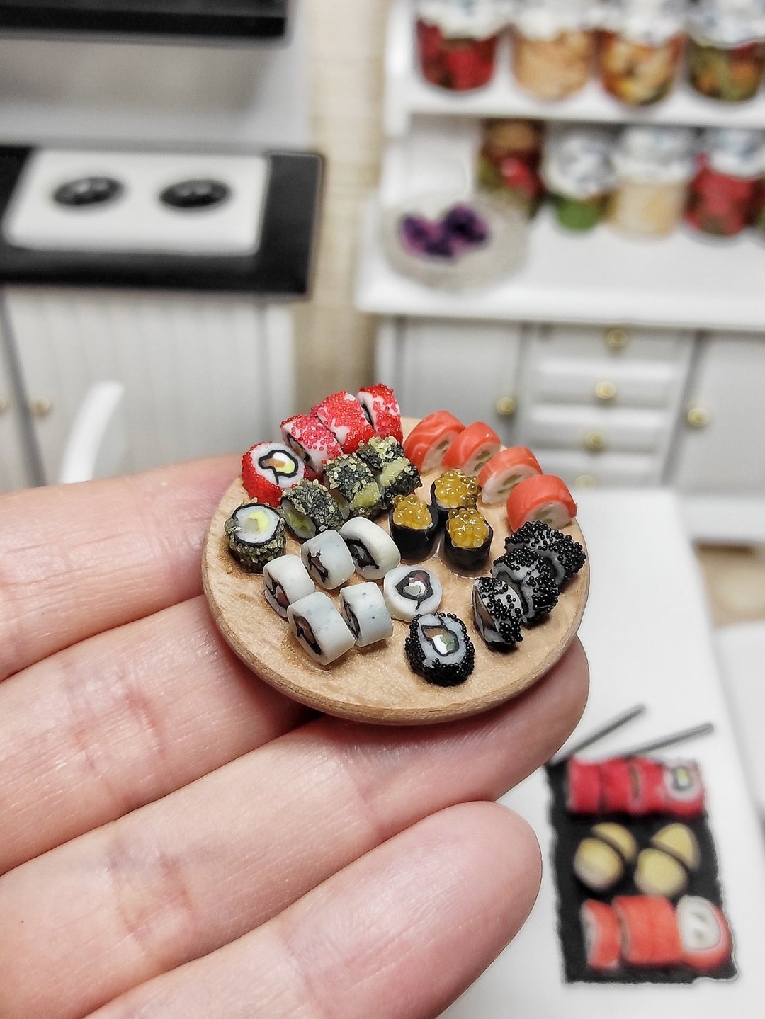 Realistic rolls for dollhouse - food for dolls - Japanese food - 玩偶/公仔 - 粘土 