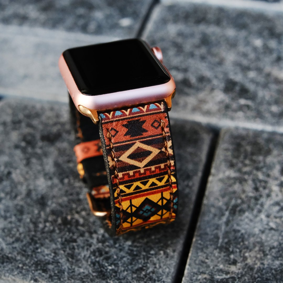 Apple Watch皮革表带38毫米42毫米40毫米44毫米 - 表带 - 真皮 咖啡色