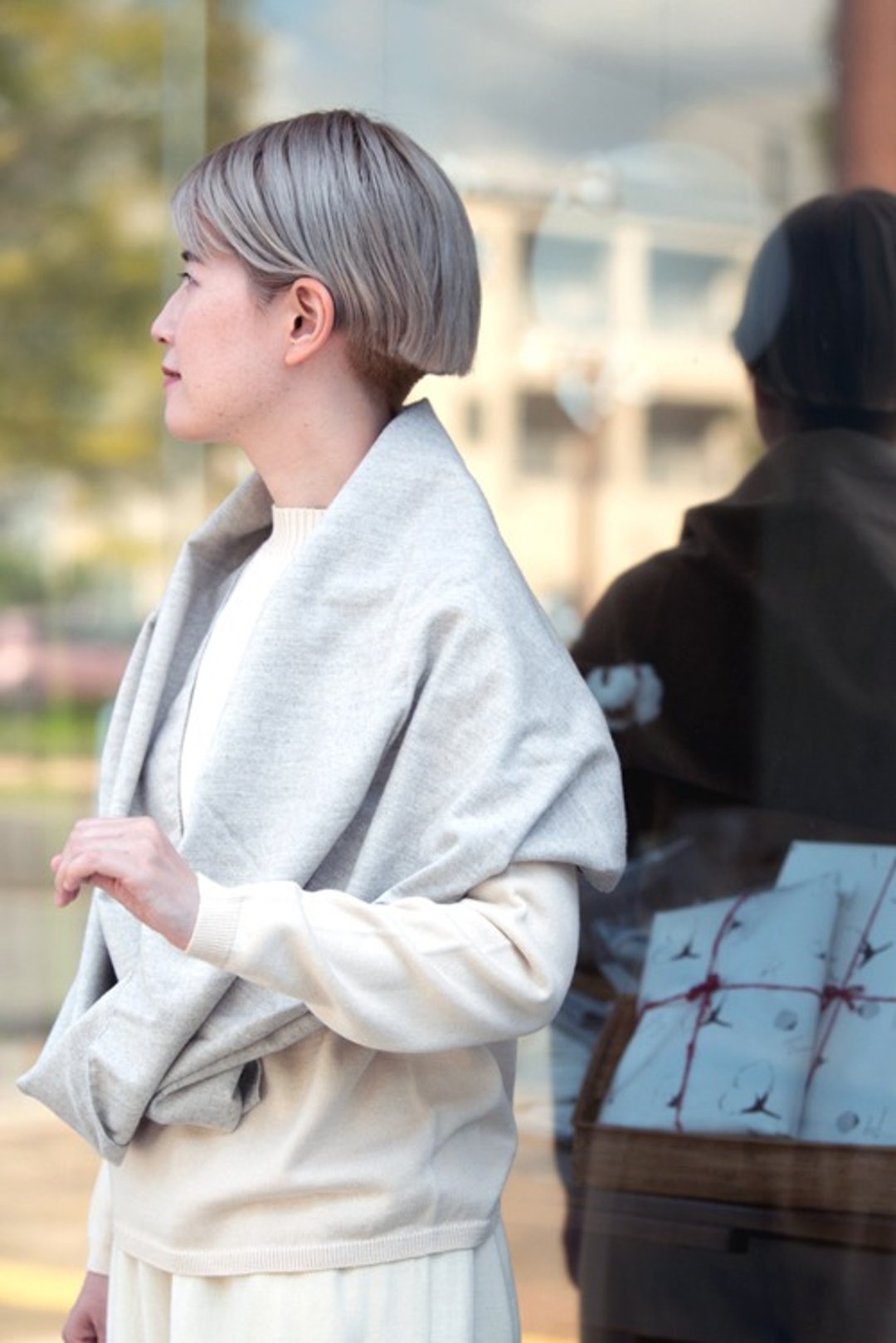 Yak blend flannel fabric snood [OrganicCotton] - 丝巾 - 其他材质 