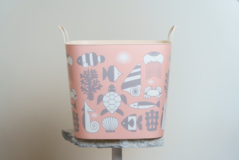 日本 Stacksto X Toshiyuki Fukuda 联名收纳篮 (玫瑰色海) - 收纳用品 - 塑料 多色