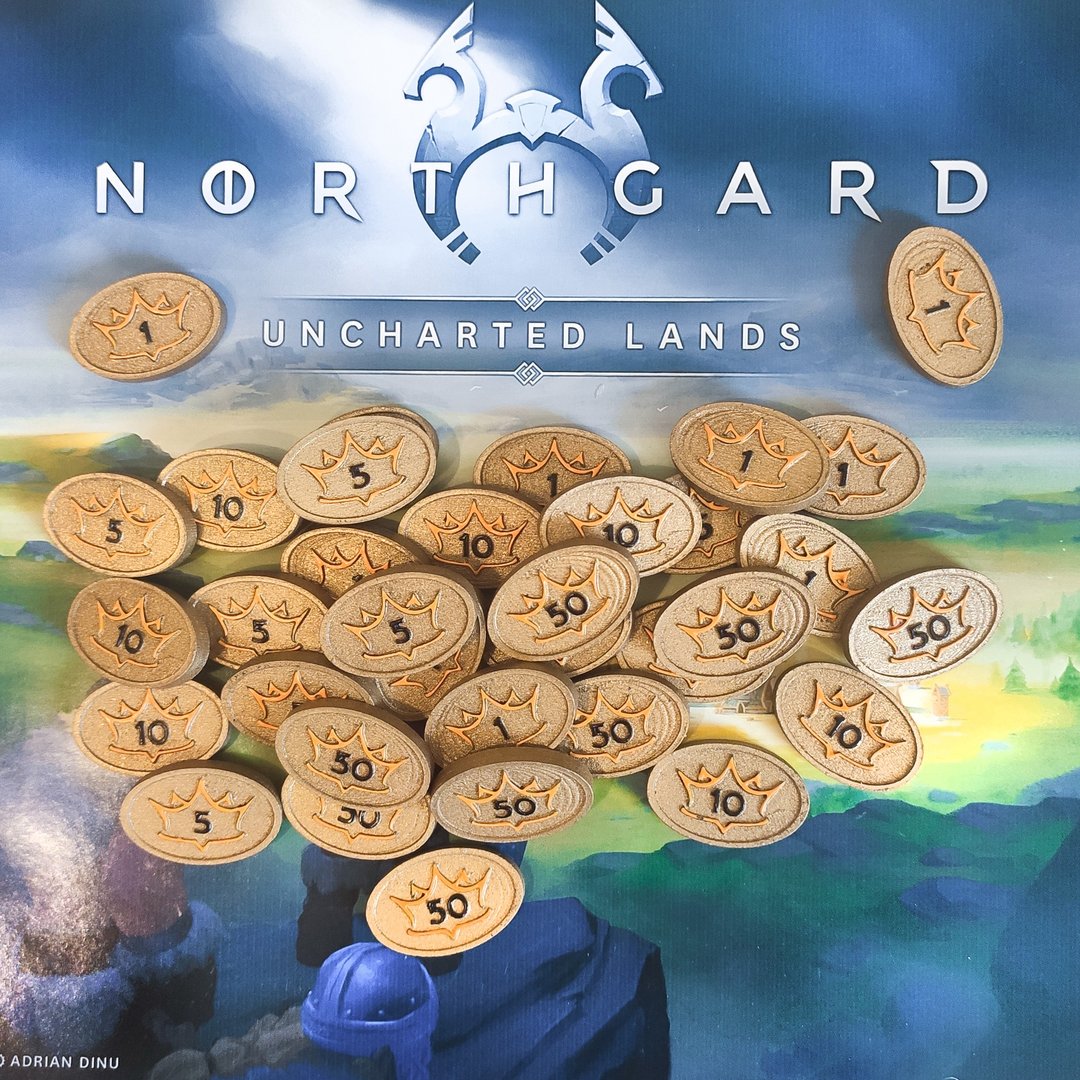 与 Northgard 兼容的豪华名望令牌。Uncharted Lands 棋盘游戏 - 桌游/玩具 - 其他材质 
