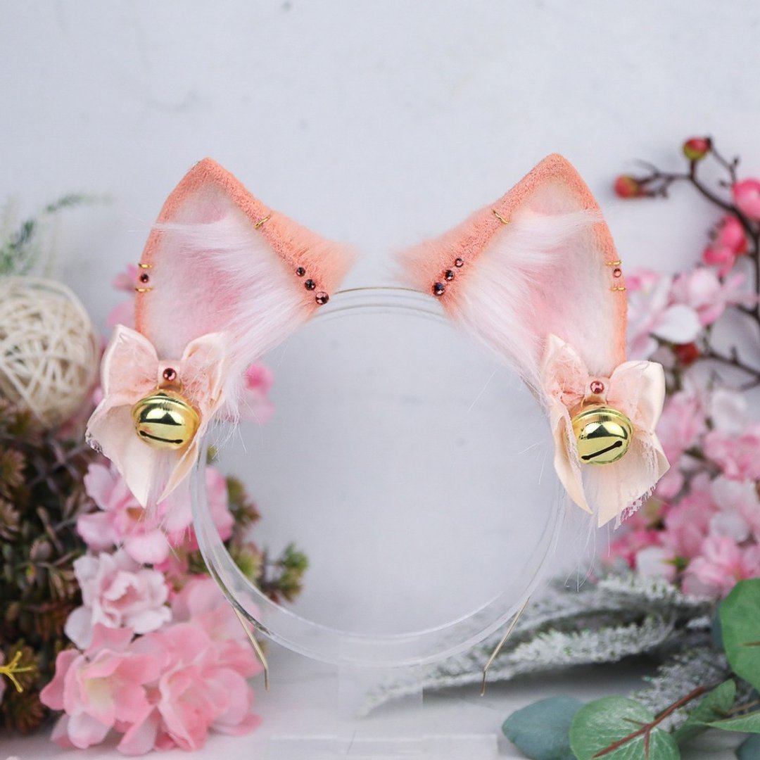 Peachy Cat Ears - 发饰 - 其他材质 金色