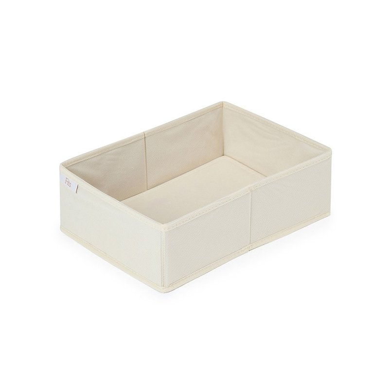 【日本天马】Fits 布质分格收纳盒(单格)-面宽24cm-3入 - 收纳用品 - 其他材质 白色