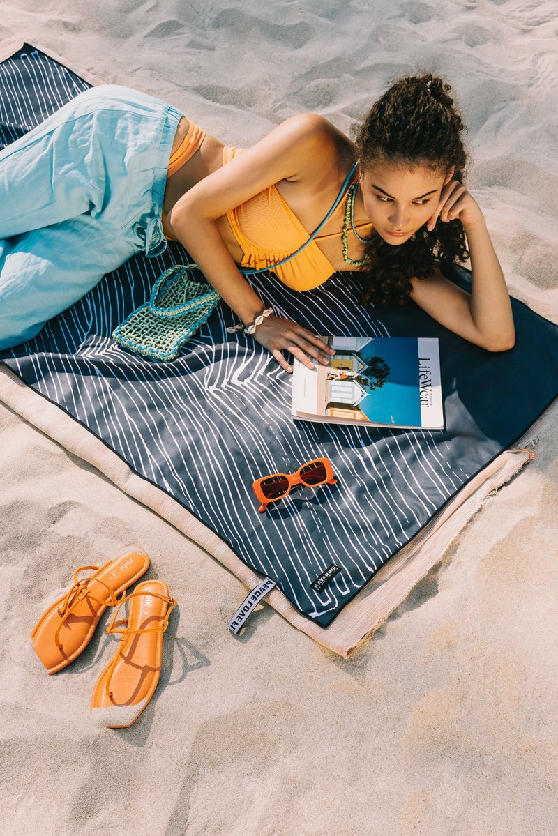 【沙滩巾】环保微纤维沙滩毛巾 - Wave - 毛巾浴巾 - 聚酯纤维 