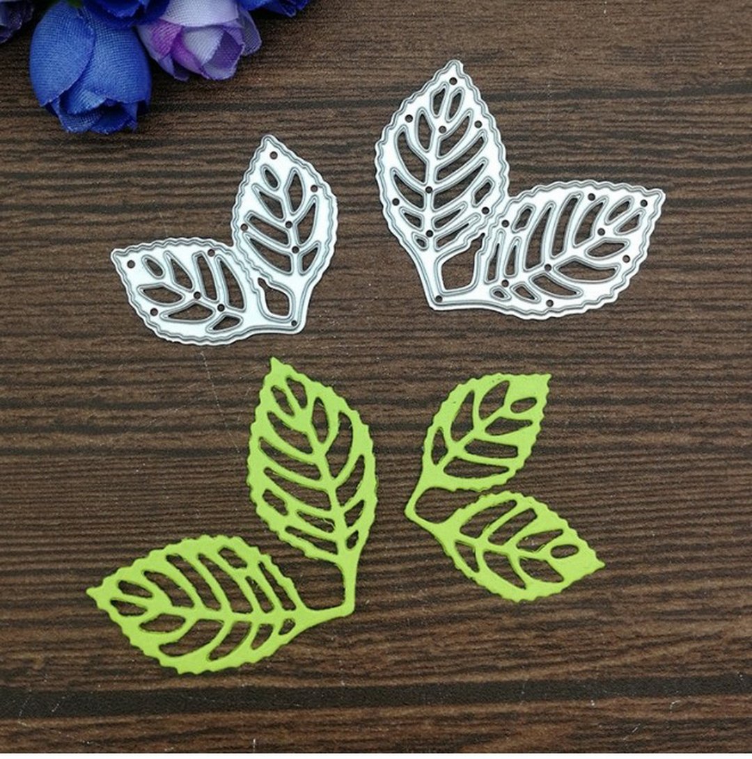 用于剪贴簿的叶花金属切割模具 切割模具模具 剪贴簿模具 纸工 - 零件/散装材料/工具 - 其他金属 银色