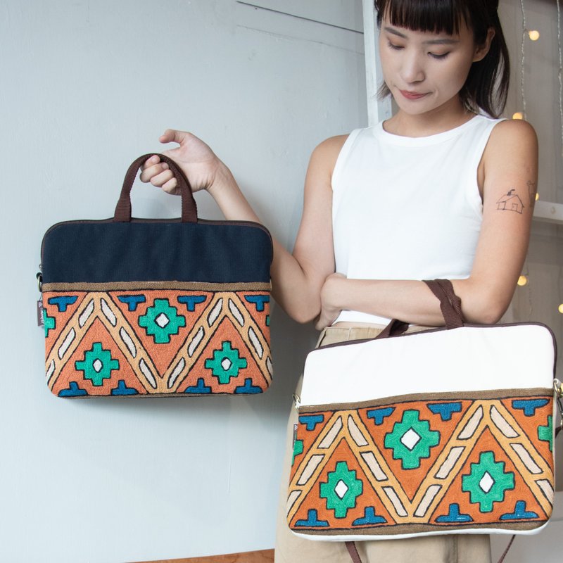 羊毛手工刺绣电脑包 － 法国面包 - 电脑包 - 羊毛 多色