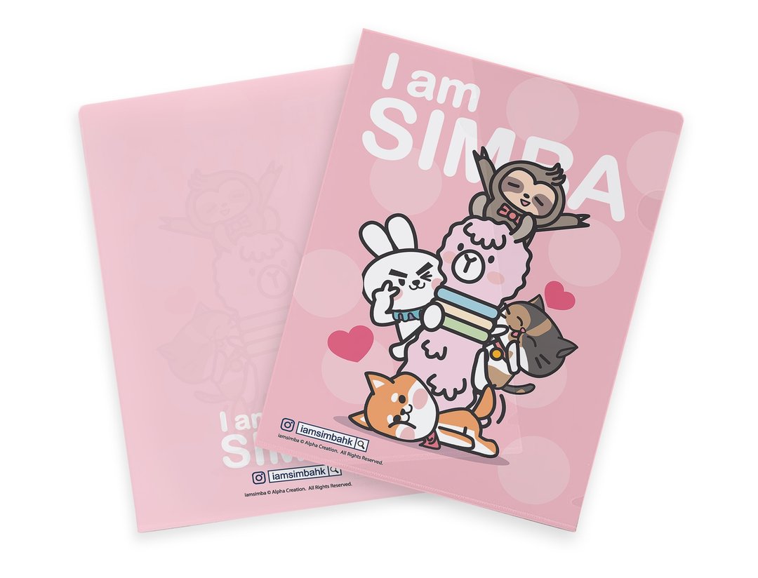 iamsimba透明文件夹 - 文件夹/资料夹 - 塑料 粉红色