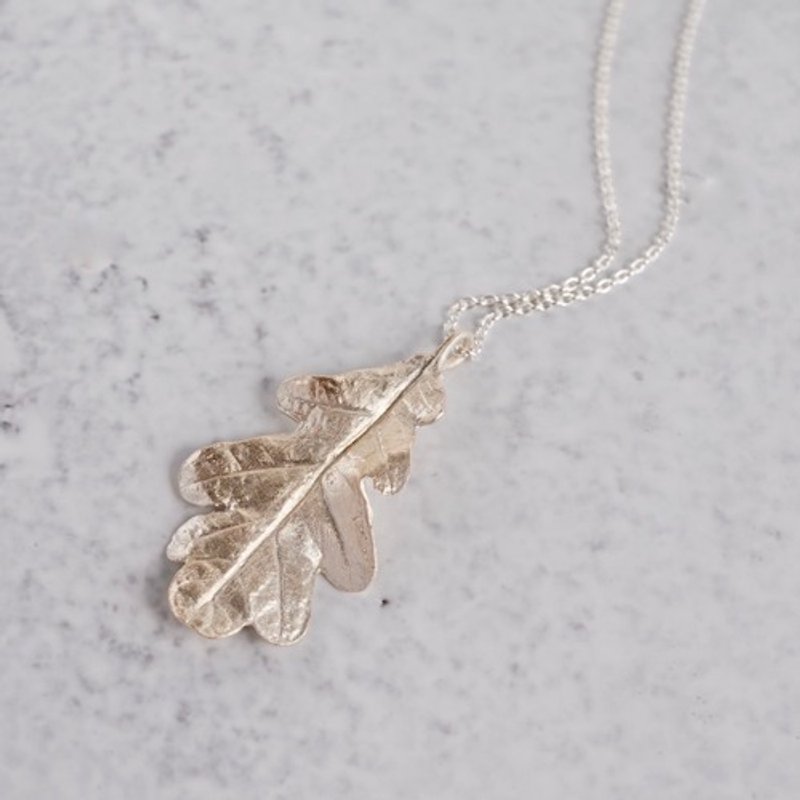 Oak leaf necklace [P077K10] - 项链 - 其他金属 