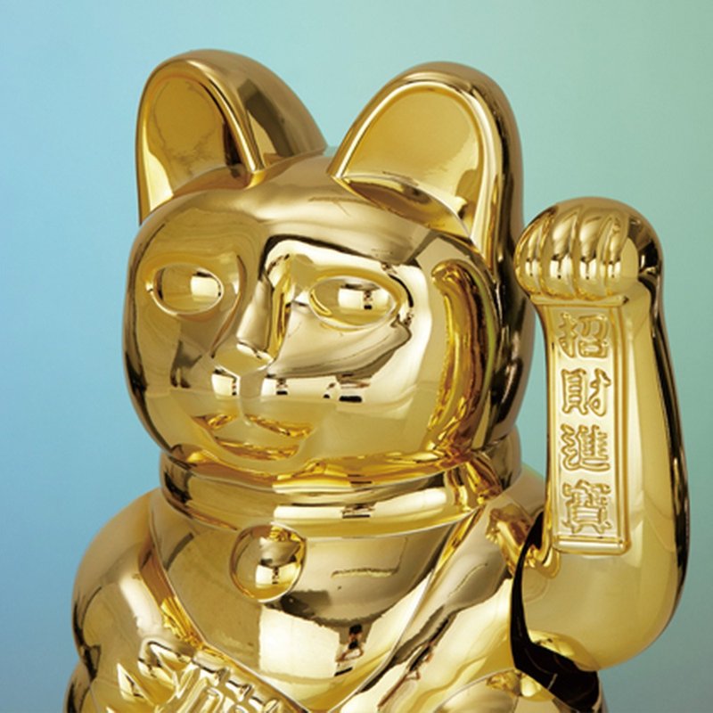 Jumbo Lucky Cats 特大号幸运缤纷自动招手招财猫-幸运闪金色 - 玩偶/公仔 - 其他材质 金色