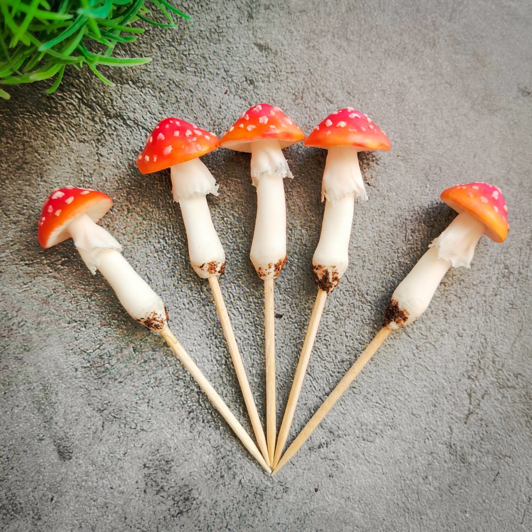 微型毒鹅膏菌 - 快乐仙女花园饲养箱套件 - 其他家具 - 粘土 多色
