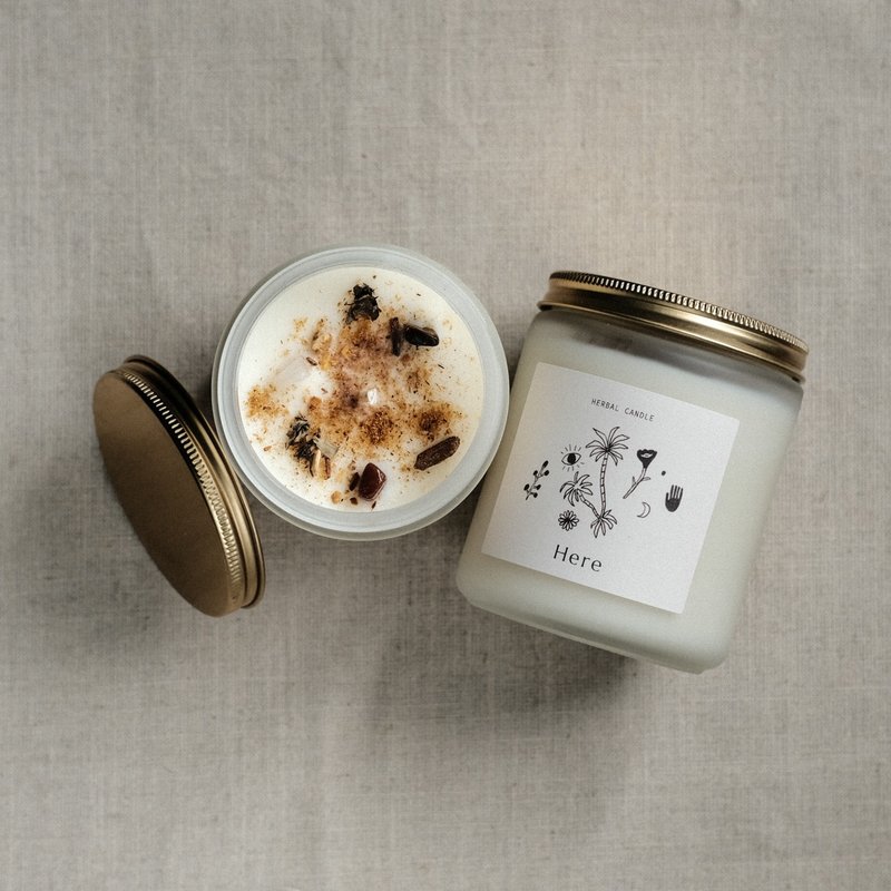 保护 好运 | 草药能量蜡烛  秘鲁圣木 - 蜡烛/烛台 - 蜡 咖啡色