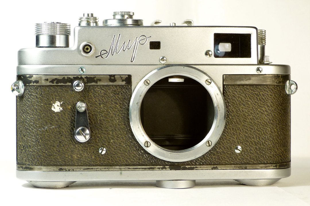 Mir USSR 35 mm rangefinder film camera body M39 LTM mount KMZ type B late - 相机 - 其他金属 银色