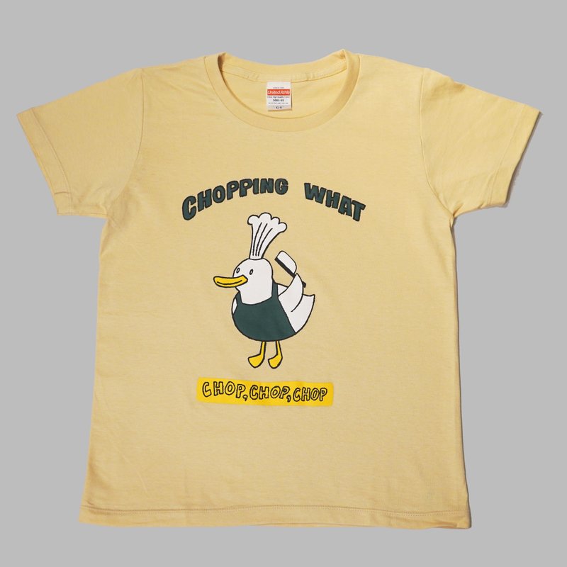 【剁剁鸭】Chopping朋友系列-美式涂鸦单色短T-中磅数舒适耐穿 - 女装 T 恤 - 棉．麻 橘色