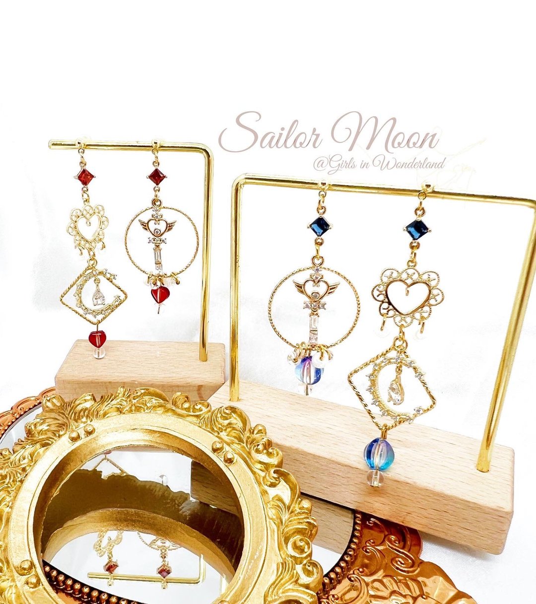 | Salior Moon |美少女战士变身棒 • 锆石奢华耳饰 • 925耳针 - 耳环/耳夹 - 其他金属 多色