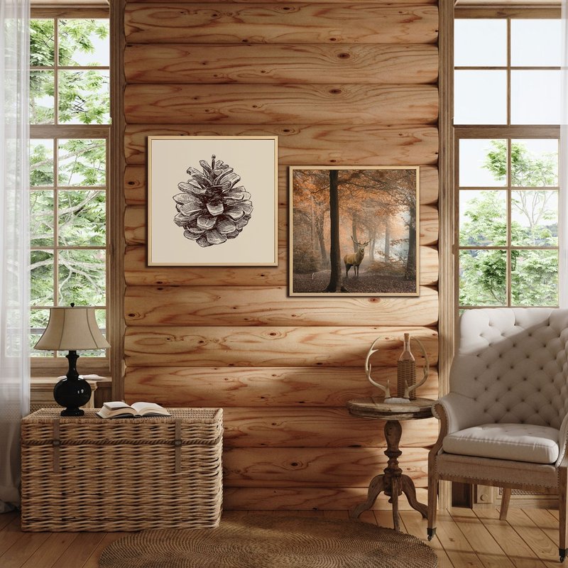 【联画优惠组合】秋林麋鹿联画组合/卧室装饰画/客厅装饰 - 海报/装饰画/版画 - 其他材质 卡其色