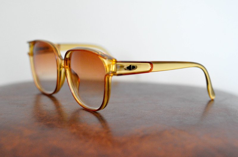 【CHRISTIAN DIOR】古着80s复古超大号太阳眼镜 - 墨镜 - 塑料 