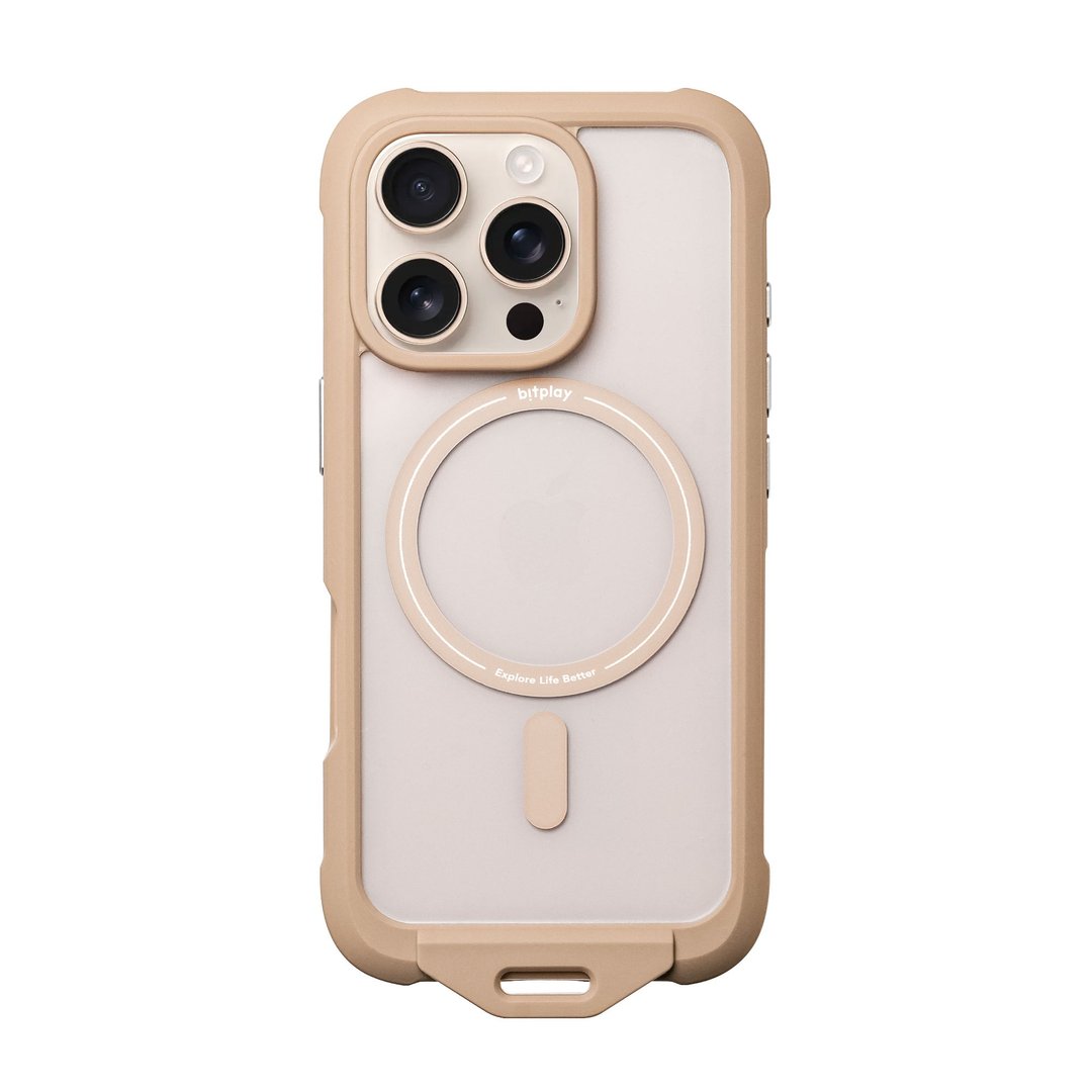 【bitplay】iPhone 16Pro/ProMax 磁吸挂扣壳 奶茶色 - 手机壳/手机套 - 其他材质 多色