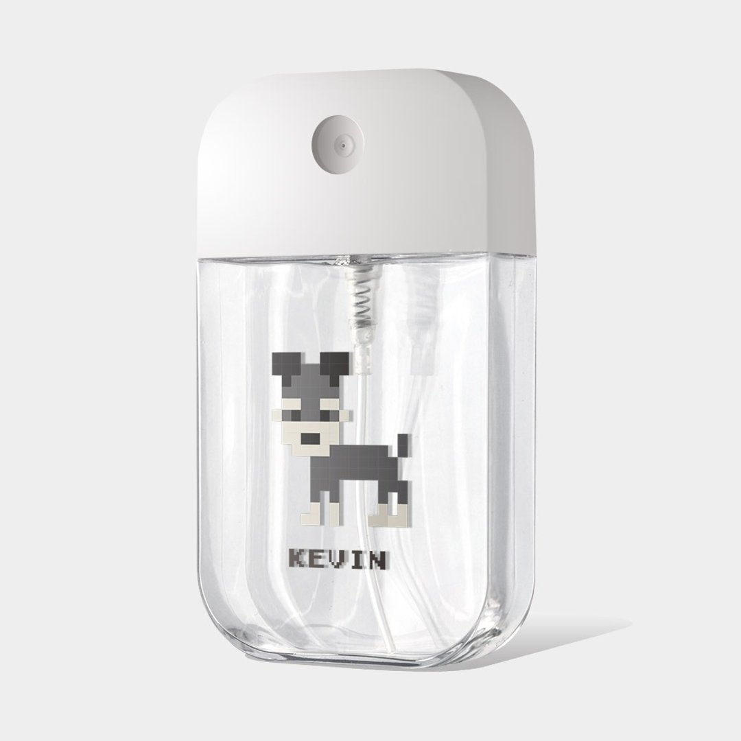 定制化礼物 英文名 雪纳瑞 酒精瓶 卡片式喷瓶 PU142 - 收纳用品 - 塑料 灰色