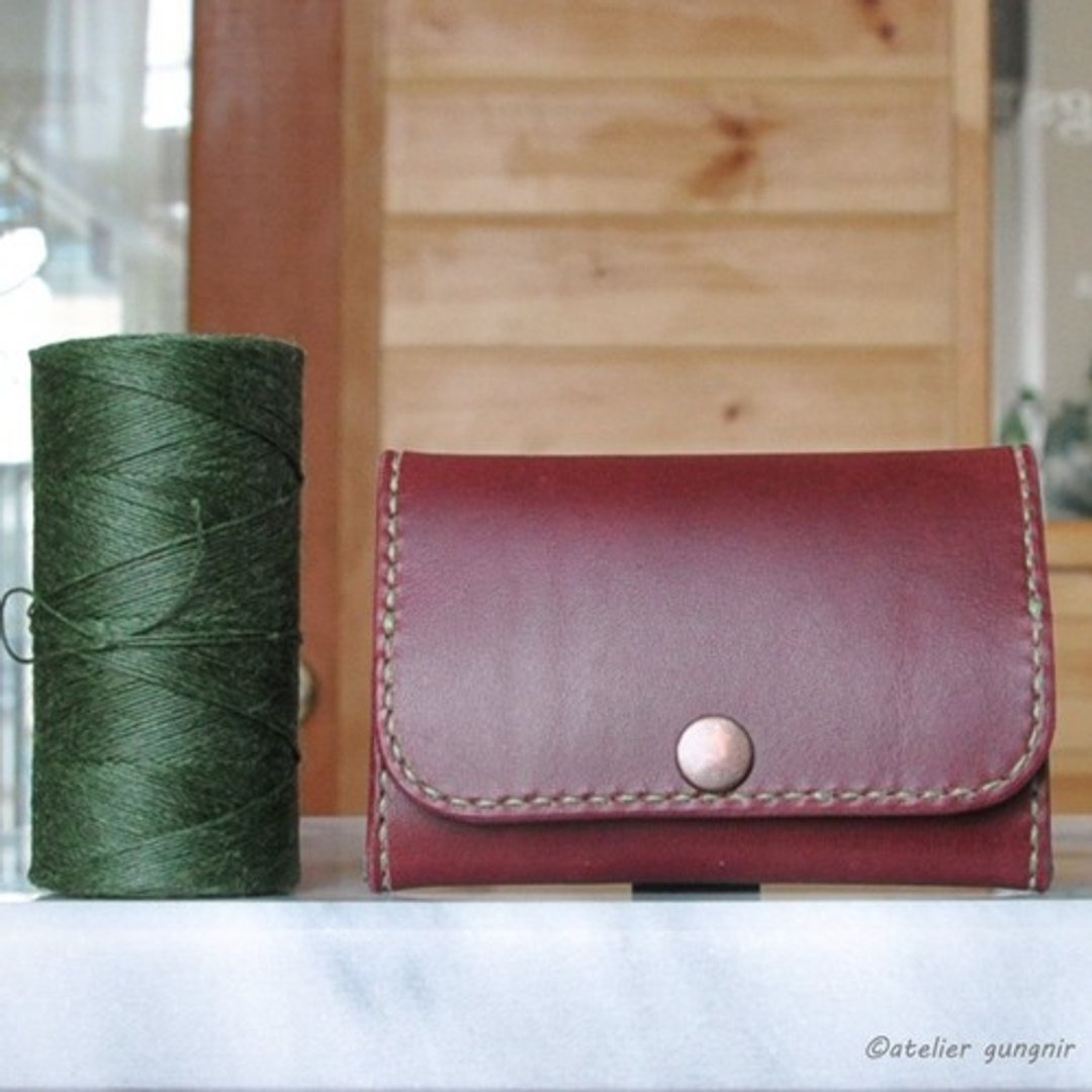 Coin case that opens wide B No.11 Buttero - 零钱包 - 真皮 紫色