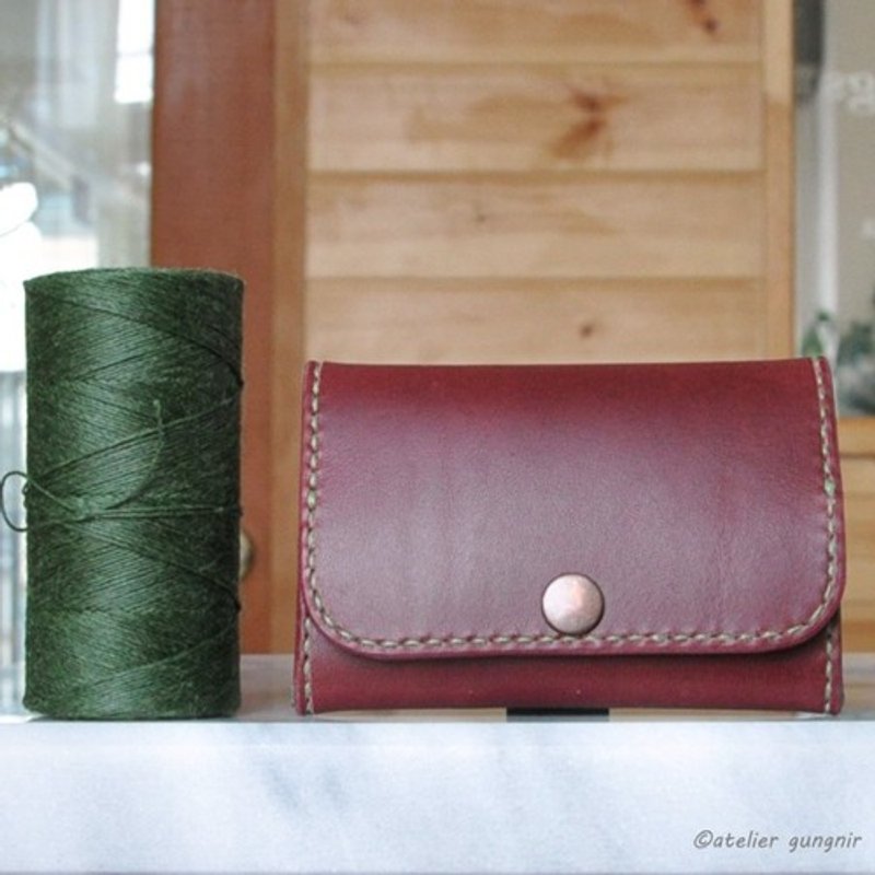 Coin case that opens wide B No.11 Buttero - 零钱包 - 真皮 紫色