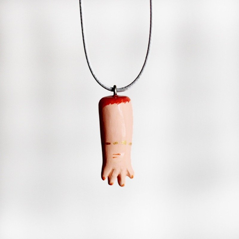 paramecium【莉桃汉德】石塑粘土创意首饰原创设计吊坠 - 项链 - 粘土 粉红色