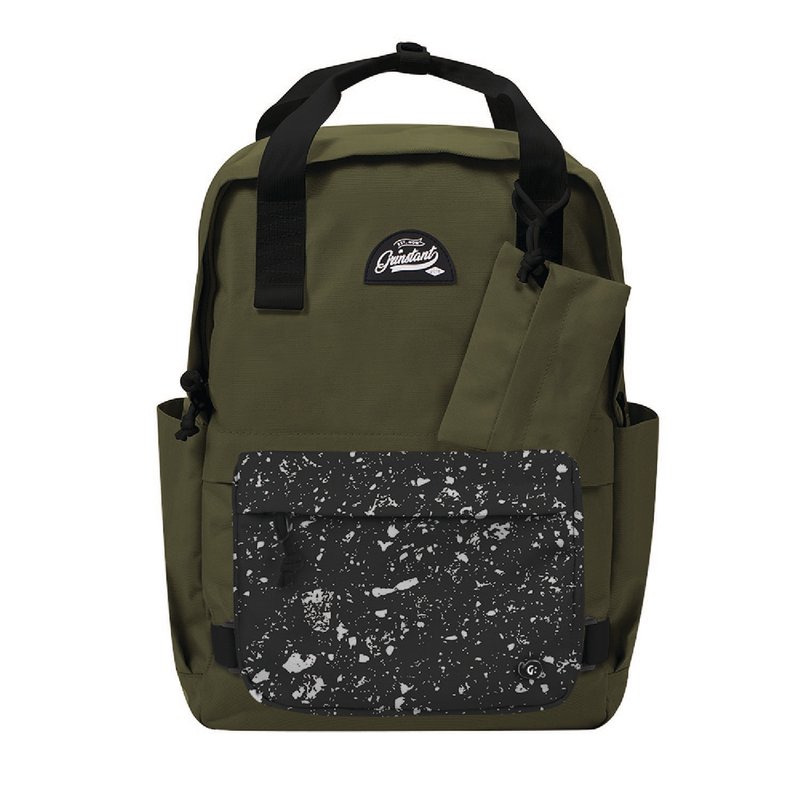 Grinstant混搭可拆组式15.6寸后背包 - 冒险系列 (军绿配喷漆) - 后背包/双肩包 - 聚酯纤维 绿色