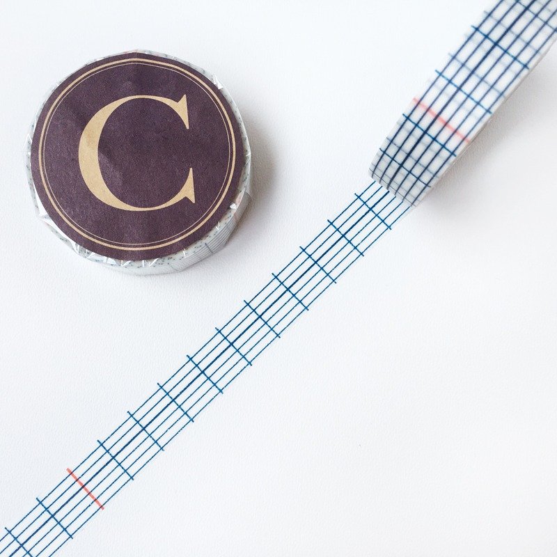 仓敷意匠 和纸胶带【12mm 方眼复刻-蓝 (45019-11)】 - 纸胶带 - 纸 蓝色