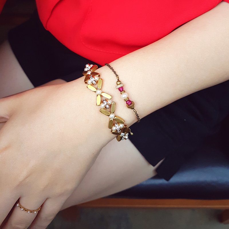 CuFun◆滚轮之心 锆石/黄铜 手链 礼物 定制设计 - 手链/手环 - 其他金属 