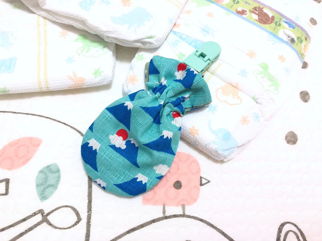 日本富士山.湖水绿/小锦囊平安符袋.荷包袋.端午节香包袋.收纳袋 - 平安符/符袋 - 棉 绿色