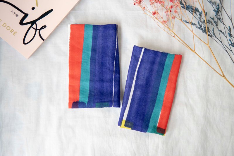 背巾口水巾  | 背带口水巾 | 日本六重纱 |  不规则胶带 - 围嘴/口水巾 - 棉．麻 多色