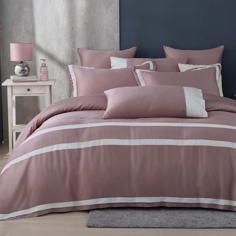 80支莱赛尔天丝/台规欧规床包枕套薄被套两用被套/豆沙粉 - 寝具 - 其他材质 粉红色